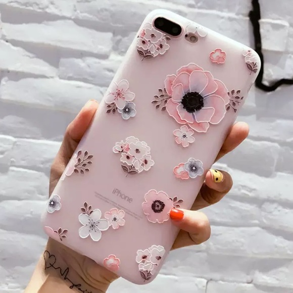 Floral Silicone iPhone Case - Picture 1 of 1